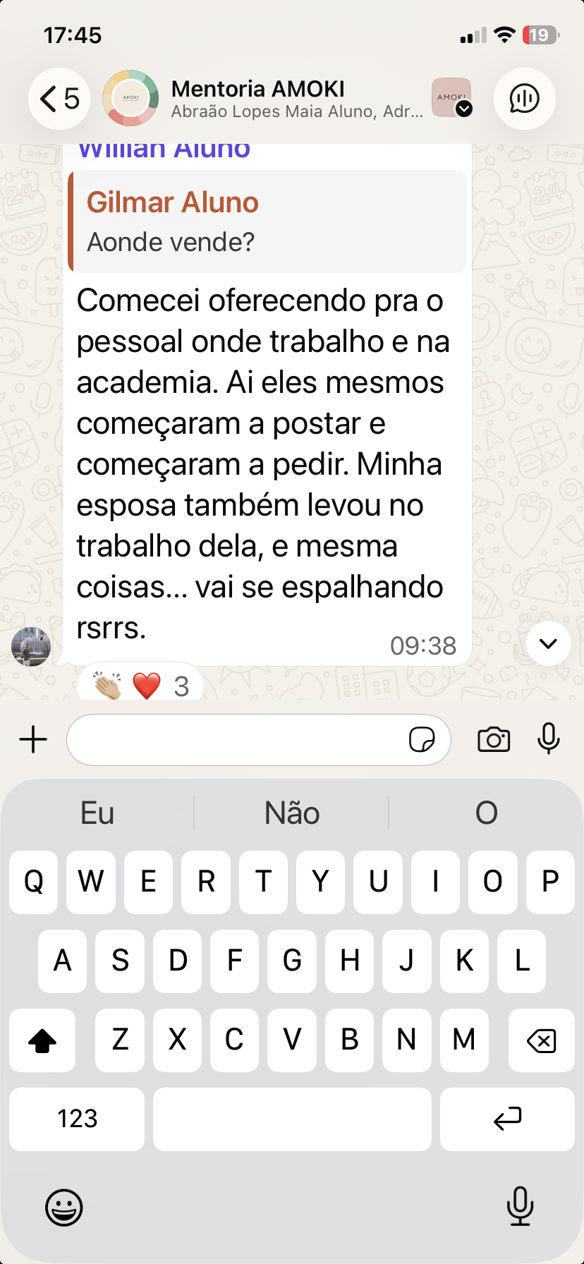 Recorte do print original — Willian