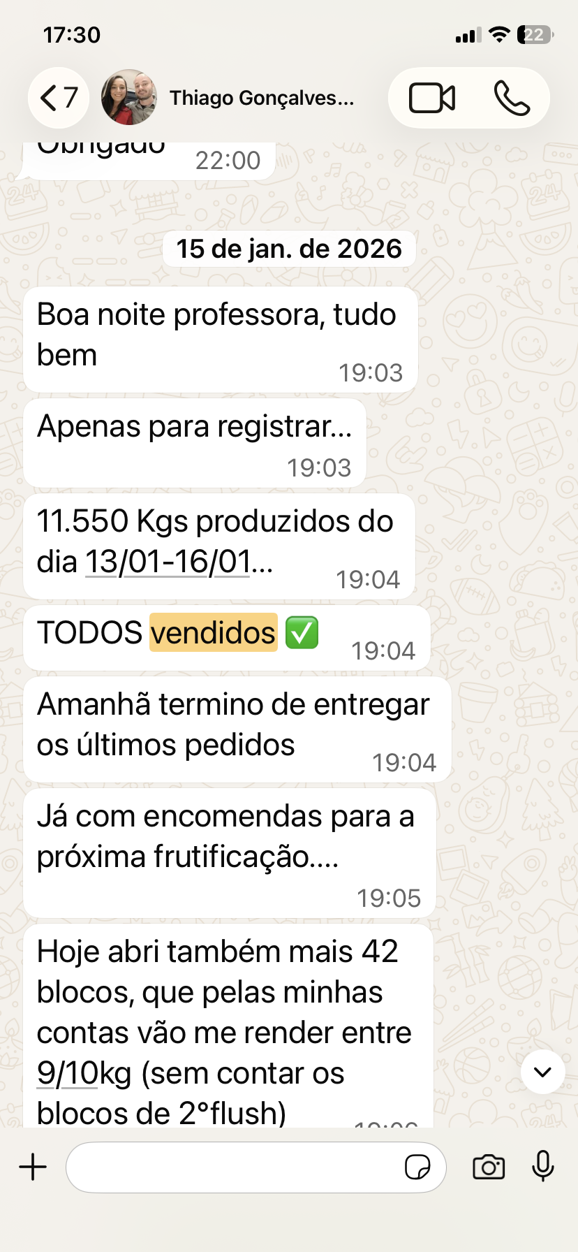 Recorte do print original — Thiago Gonçalves