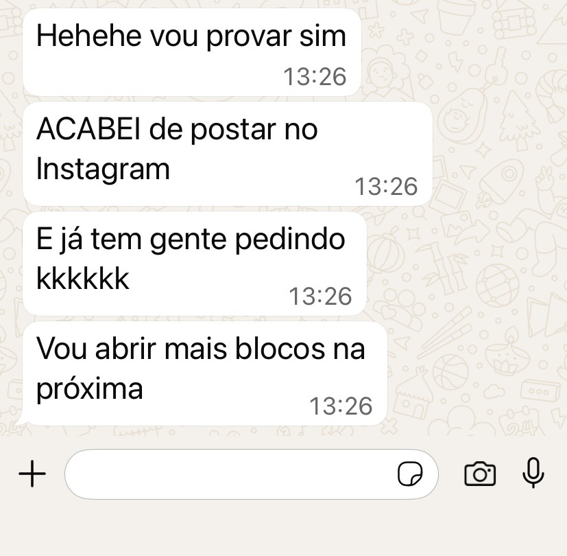 Recorte do print original — Thiago